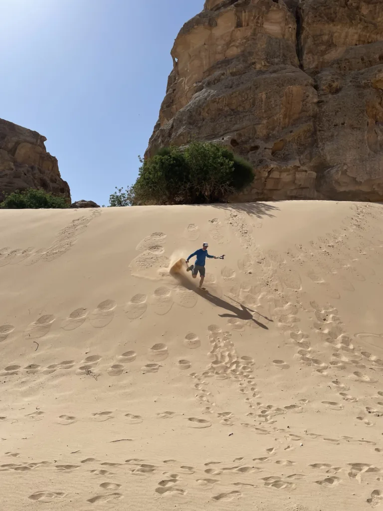 trekking in the desert